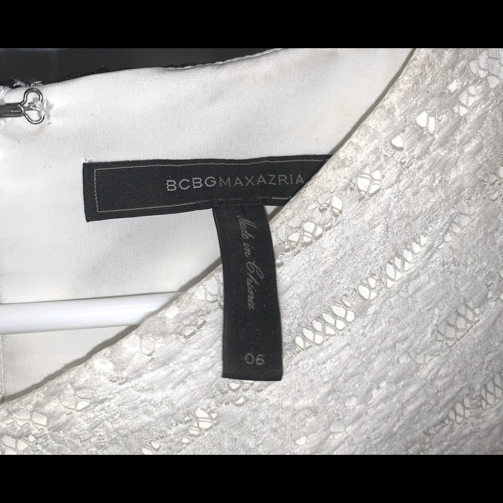 Sz 6 BCBG Maxazria black and white fitted dress